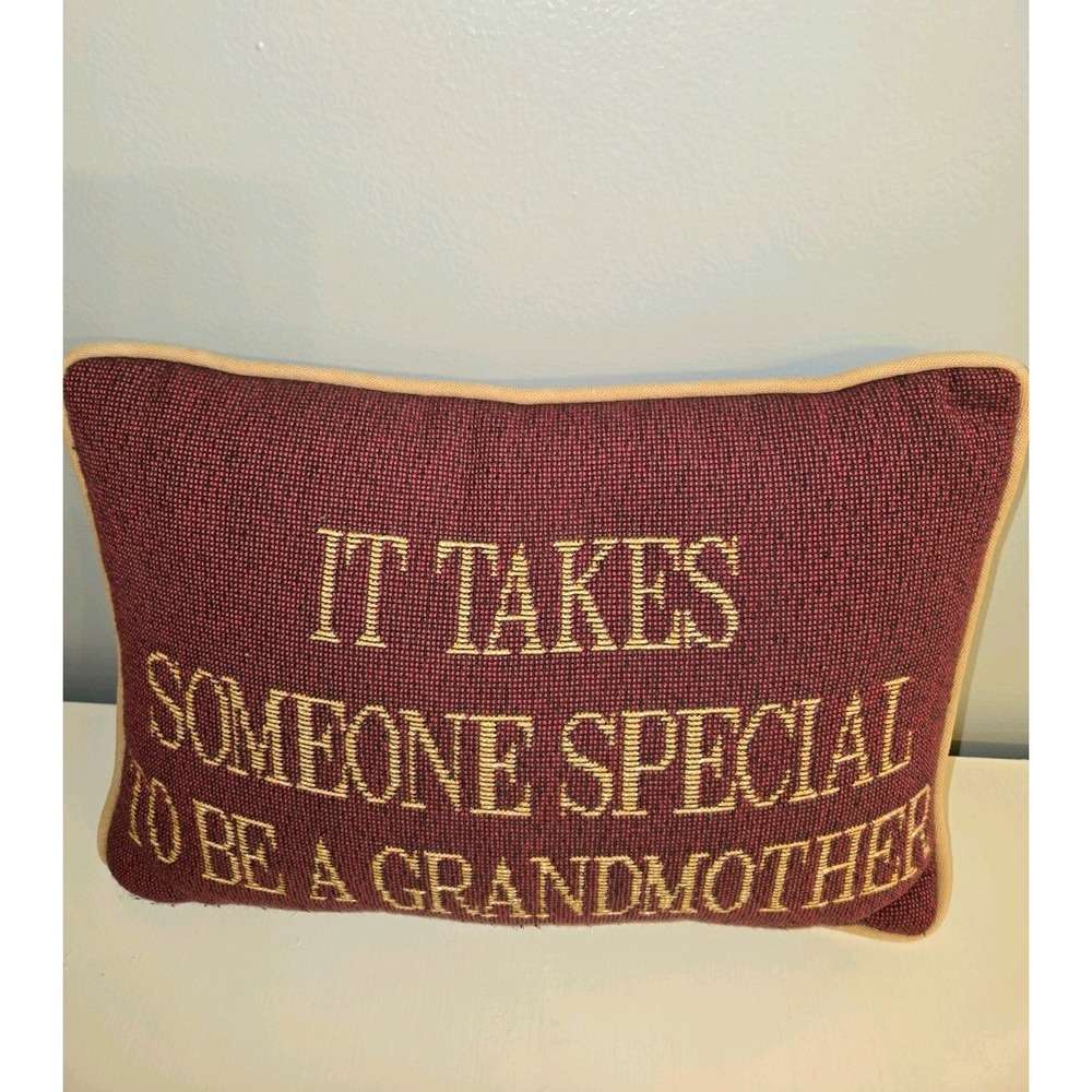 Grandparents Day, Grandmother Quilted decorative pillow 9 x 13 inches